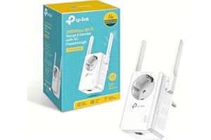 ‎TP-LINK TP-Link TL-WA860RE WLAN Repeater mit Steckdose (300 Mbit/s, WLAN Verstärker, integrierte Steckdose, LAN Port, App Steuerung, kompatibel zu Allen gängigen WLAN Geräten) weiß