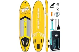 BEYOND MARINA Paddle Board, Inflatable Stand Up paddle boards for adults & Youth, Featherlight sup Board with Premium ISUP Board Accessories, 10'6''x32''x6''