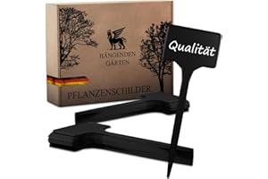 R&M Orient Set di 30 targhette per piante (nere) – 15 cm di lunghezza per piante – Etichette per piante da giardino – Impermeabile e resistente alle intemperie