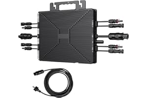 BLZLDD 2000W Wechselrichter, Solar Mikrowechselrichter mit WLAN & Bluetooth, App-Fernüberwachung, IP67 Wasserdicht Wechselrichter, mit 5 m AC-Kabel für Balkonkraftwerk