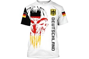 YuanDiann 2024 Européen Football Coupe T Shirts Allemagne Ventilateurs Encourager Sport Casual Homme Femme Drapeau National Impression Manche Courte Respirant Séchage Rapide Tee Shirt