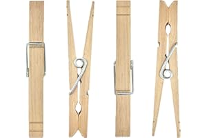 SMITH'S 2015 Smith’s Strong Wooden Hardwood Laundry Pegs (32 Pack) - Fits Any Clothesline