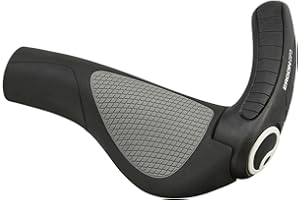 Ergon GP3-L Manopole per Manubrio Bicicletta, Nero, L