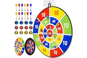 ‎BATURU Dartscheibe für Kinder – 29" (73 cm) mit 12 Klettbällen & 12 Klettdarts, Indoor & Outdoor Wurfspiel, Jungen & Mädchen ab 3 Jahren, Ostergeschenk, sicheres Kinderspielzeug