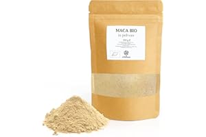 ERBOTECH, Maca Peruviana BIO in Polvere, Busta da 200 g, Ricca Fonte di Minerali, Vitamin a B, Vitamin a C, Vitamina E, Senza Glutine, Adatto a Vegetariani e Vegani