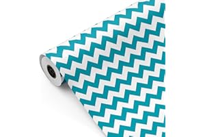 Bobina papel de regalo, rollo grande 62cm x 100m •CHEVRON AZULON • Ideal para: Tiendas Negocios Comercios Envolver regalos Cumpleaños Baby Shower Bodas Decoración [FP Fiesta Paper]