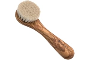 HYDREA LONDON Hydréa Olive Wood Facial Exfoliating Brush with Naturally Soft Goat Bristle