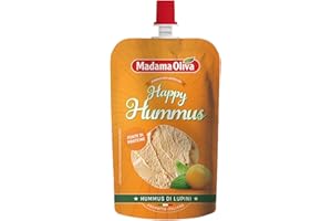 MADAMA OLIVA, Hummus di Lupini, Gustosa Salsa Ideale per Accompagnare Ortaggi Freschi come Carote e Sedano, Ottimo per Finger Food e Antipasti, Made in Italy, Busta Squeeze 110 gr