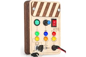 DINORUN Giochi Montessori 2 3 4 Anno Busy Board Legno Tavola Montessori Giochi Sensoriali Pannello Sensoriale Bambini Montessori Educativi Giochi per Bambini 2 3 4 Anni