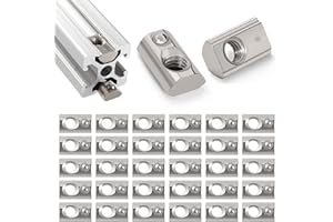 Lyeteung 30 Sztuk 20 Serii M5 T Nakrętek Sprężynowych, Nakrętki T-sprężynowe Wkręcane, Półokrągłe Rolki w Rowku T Sprężyny, do 6 mm Szczeliny 2020 2040 2060 2080 Aluminiowy Profil Wytłaczany