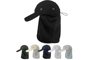 YUSONS Gorra Nuca para Hombre y Mujer, Gorra con Protector de Cuello para el Sol, Gorra con Orejeras Plegable y Secado Rápido, Talla única