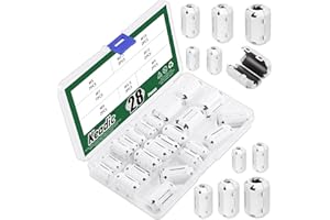 Keadic 28 unidades de 3,5 mm/5 mm/7 mm/9 mm/13 mm Clip-on Ferrite Ring Core Assortment Set, Cable RFI EMI Reductor de Ruido Filtro para USB/Audio/Video Power Cable
