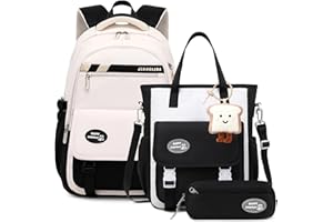 Tanou Mochila Escolar Adolescente Niña, Juego de Mochila Chica con Bandolera y Estuche para Lápices, Mochilas Informal de Gran Capacidad para Colegio, Instituto