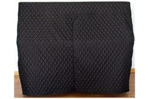CUTFOUWE Copertura Verticale del Pianoforte, Copertura Completa del Pianoforte, Nylon Nero Trapuntato addensa la Decorazione degli Accessori per Pianoforte Resistente all'Acqua (Nero),155x35x125cm