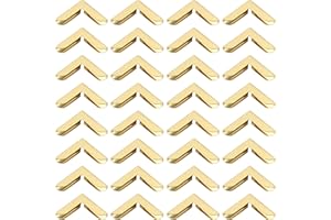 PATIKIL Angoli per Libri in Metallo da 15mm, 50pz Angoli per Foto Protezione per Angoli Libri Retro in Metallo per Creazione Album Foto Ritagli Rilegatura Libri, Stile Oro 1