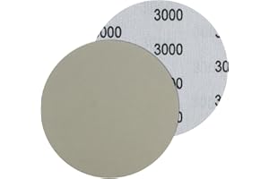 Bolatus Discos de Lijado de 125mm, Grano 3000, Almohadillas de Lijado Redondas con Gancho y Bucle húmedo y seco para Madera, Metal y Pulido automotriz, 5 uds