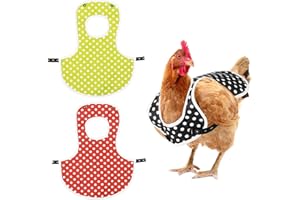 VAVPUP 3 Stück Hühnersattel,leicht zu Tragender Hühnersattel mit Verstellbaren Riemen,Atmungsaktive Verschleißfester Hühnersattelschürze Praktisch für Geflügel Rücken Und Flügel Schützen