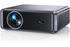 Smart projektor 4K med Netflix ingår, 30 W ljud, live-kanaler, 1200 ANSI FHD 1080P hemmabio, bärbara projektorer, AI auto bil