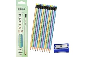 Chedin 12 ołówków HB, ołówków dla dzieci, ołówek grafitowy, antypoślizgowy, z gumką do ścierania, do domu, szkoły, biura, pisania, szkicowania, rysowania (12)