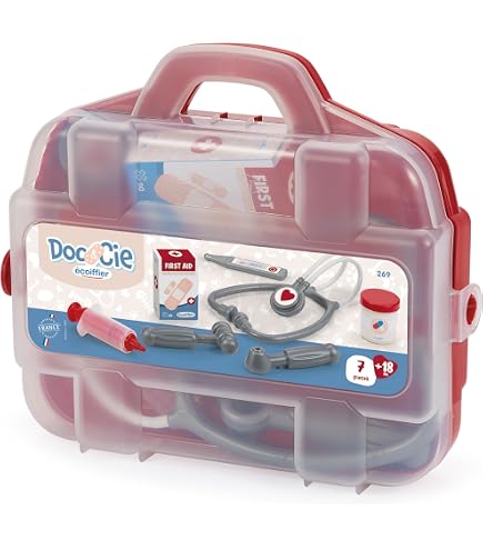 Jouets Ecoiffier - 250 - La malette de docteur pour enfants - Médical - Jeu d'imitation - Dès 18 mois - Fabriqué en France