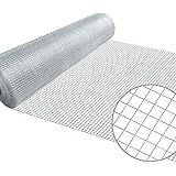 Amagabeli 1M X 20M Wühlmausgitter Volierendraht verzinkt und punktverschweißt Maschendraht Kaninchendraht 12.7 mm Masche Feue