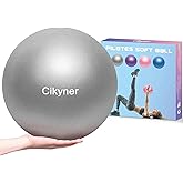Cikyner Soft Pilates Ball, Small Exercise Ball 23-25cm Mini Gymnastics Ball with Inflatable Straw Suitable for Pilates, Yoga,