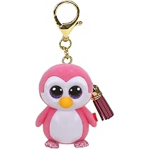 Ty Mini Boos Clips Schlüsselanhänger – Eule 'Moonlight', Lila/blau, Mit Quaste, 10 Cm