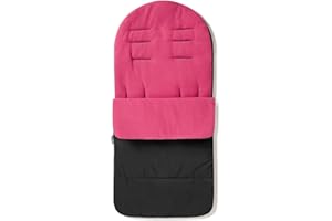 FOR YOUR LITTLE ONE Premium Footmuff/Cosy Toes Compatible with Joie Aire Twin - Pink Rose