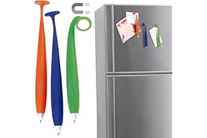 ‎GENERAL OFFICE General Office Lustige Kugelschreiber: Silikon-Kugelschreiber mit Magnet, 3er-Set (Kugelschreiber mit Magnethalter)