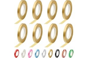 Bealif 9 Rolls Gold Curling Ribbons for Gift Wrapping, 5mm Crimped Balloon Ribbon String Bow Ribbon for Crafts Flower Sweet Cupcake Bags XmasFestival Wedding Birthday Party Decorations(10M/Roll)