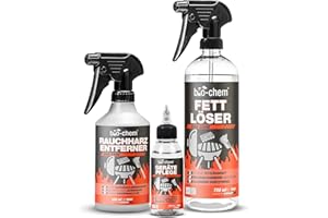 BIO-CHEM CLEANTEC Bio-Chem 3-częściowy zestaw do czyszczenia grilla i piekarnika – mocny środek czyszczący i pielęgnacja – do grilla gazowego, piekarnika, stali nierdzewnej, żeliwa, wędzarni i wielu innych – wyprodukowano w Niemczech