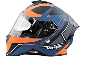 ViPER RS55 Full Face Motorcycle Helmet - Crash Rider Biker Sports Motorbike Helmets for Street Racing Touring - Adult Mens and Womens Safety Helmet ECE22.05 & ACU Gold Approved