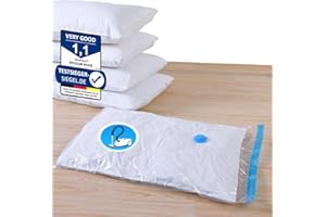 SilverRack Zestaw worków próżniowych [6 sztuk] w 3 rozmiarach (2 x 40 x 60 cm / 2 x 60 x 80 cm / 2 x 80 x 100 cm) - na odzież i kołdry