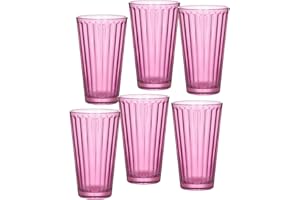 Ritzenhoff & Breker Lawe - Juego de vasos altos (6 unidades, 400 ml), color rosa