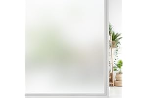 Mgood Pellicola per Vetri Finestre Smerigliata 44.3x200cm, Pellicola Adesiva per Vetri Opaca Elettrostatica Anti-rughe Oscurante Anti UV Pellicola Privacy Finestre per Ufficio Bagno Casa