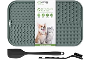 Coomazy Mata do lizania dla psów, przeznaczona dla psów dużych ras, powolne karmienie i antypoślizgowa konstrukcja, redukcja nudy i lęku, odpowiednia do wszystkich mokrych karm, bez BPA, nietoksyczna,