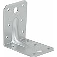 Angle Bracket Heavy Duty 2.5mm Galvanised Steel Metal Corner Braces for Joining, Bracing, and Reinforcing Pack of: 10 Size: 70x70x55x2.5mm