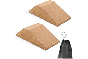 DISNACE Juego de 2 Cuñas Slant Board,Cuña de Corcho Para Sentadillas, Corchos de Cuña Para Sentadillas Utilizados Para Sentadillas Elevadas para Estirar Las Piernas Pies y Gemelos