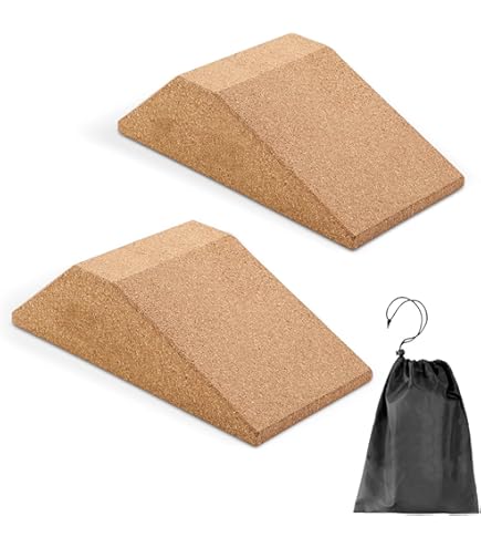 Cork Yoga Block Standard - By ZenYogaWedge - Premium 100% Natural Plain