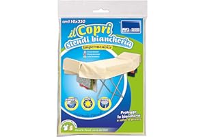 PARODI & PARODI- Telo Copribucato, Copri Stendibiancheria, Telo Copri Bucato da Esterno, Copertura Impermeabile e Traspirante per Vestiti Ripara da Pioggia, Sole e Smog, Colore Avorio, 250x110cm''