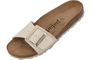 Palado Pantoletten Damen Malta EGS Matt – bequeme Sandalen Made in Spain - Hausschuhe mit dämpfendem Kork-Fußbett - modische Sommerschuhe
