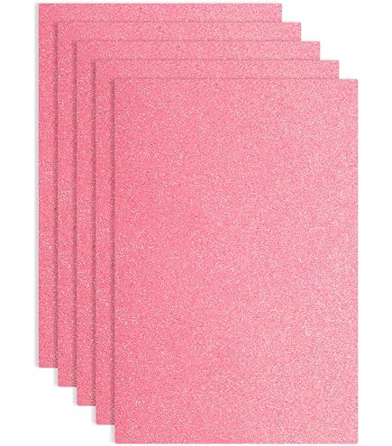 10 Feuilles Mousse Pailletée EVA Rose Foncé 11x8 Pouces - 2mm Épaisseur Pour DIY