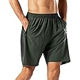 HMIYA Men's Casual Sports Quick Dry Workout Running or Gym Training Short with Zipper Pockets