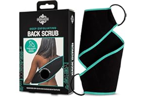 Dermasuri Deep Exfoliating Back Scrubber - 27 Inches Long, 8 Inches Wide - Bath & Shower Body Scrubber - Exfoliator Scrub Tool - Skin Care for Women & Men - Exfoliation Body Scrubber for Shower