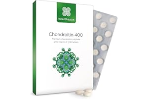 ‎HEALTHSPAN Healthspan Chondroitin | Hochwertige Formulierung mit 90% reinem Chondroitinsulfat | Unterstützt die Gelenkgesundheit mit zusätzlichem Vitamin C | Gelatinefrei | 90 Tabletten