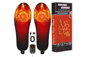 MOTEOZA Solette Riscaldanti Piedi Ricaricabili con Batteria 2600mAh - Soletta Termica per Uomo e Donna 3 Livelli di Calore, Telecomando Digitale, Max 70°C, Ideale per l'Inverno e Attività All'Aperto