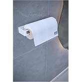 ALFAMS Metal Havluluk Beyaz &ndash; Minimal &amp; Dayanıklı Duvar Tipi Askı | Modern Banyo Kağıt Havlu Tutacağı