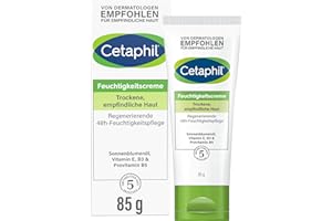 ‎CETAPHIL Cetaphil Feuchtigkeitscreme, Für trockene, empfindliche Haut, Spendet intensiv 48h Feuchtigkeit und stärkt die Widerstandskraft, Mit Vitamin B3, Provitamin B5, Sonnenblumenöl, Mandelöl, Glycerin
