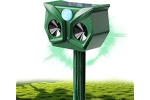 LYSUMURL Cat Repellent for Gardens UK, Cat Scarers for Gardens, USB & Solar Powered Cat Deterrents Ultrasonic with Motion Detection Waterproof, Suitable for Repelling Foxes Squirrels Rodents