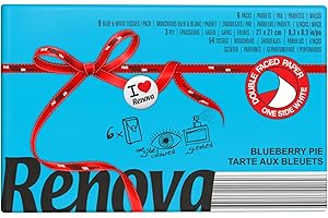Renova Pañuelos de bolsillo Red Label Azul aroma Tarta de Arándanos - 6 paquetitos